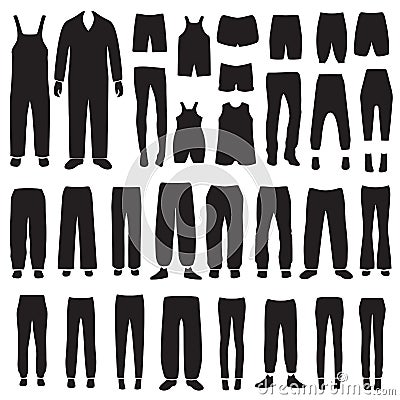 vector isolated pants Vector Illustration