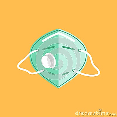 Vector isolated respiratory medical mask illustration Vector Illustration