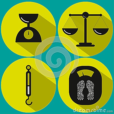 Vector isolated scales Vector Illustration