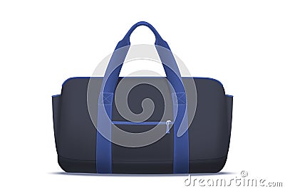 Vector isolated sport or gym bag. Duffle gear. Vector Illustration