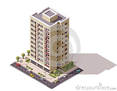 Vector isometric building Vector Illustration