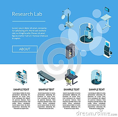 Vector isometric hospital icons template illustration Vector Illustration