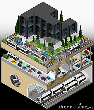 Element of urban infrastructure. Vector Illustration