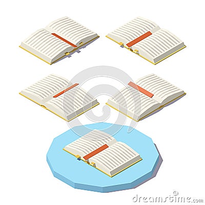 Vector Isometric open book Vector Illustration