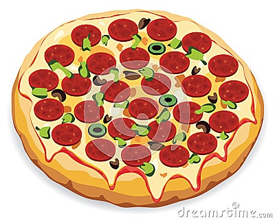 vector italian pizza Vector Illustration