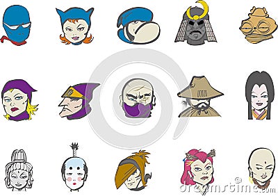 Vector japanese charactor Vector Illustration