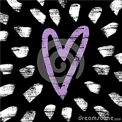 Vector and jpg image, clipart. Background with heart and decor elements Stock Photo