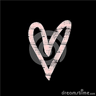 Vector and jpg image, clipart. Heart decor element, unique print Stock Photo