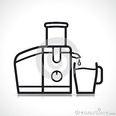 Vector juice extractor machine icon Vector Illustration