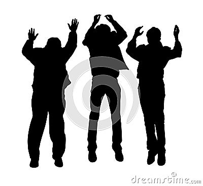 Vector jumping boys Vector Illustration