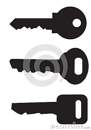 Vector Key Icon Set Vector Illustration