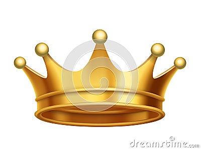 Vector king crown gold Vector Illustration