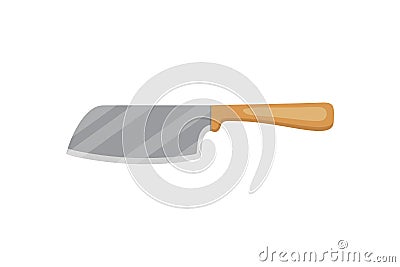 Vector knive for butcher shop. Kitchen knive Utensil for cooking. Vector Illustration