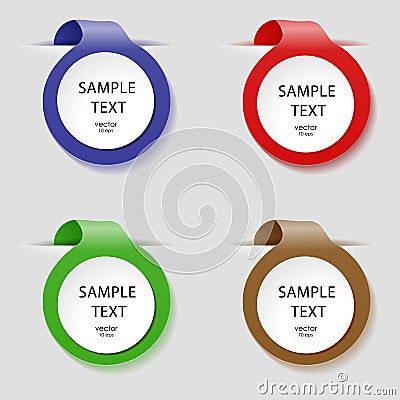 Vector labels of different colors for our labels Vector Illustration