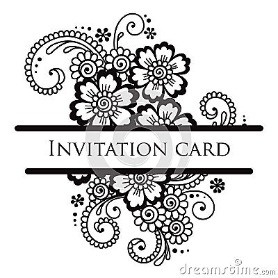 Vector lace card. Vector Illustration