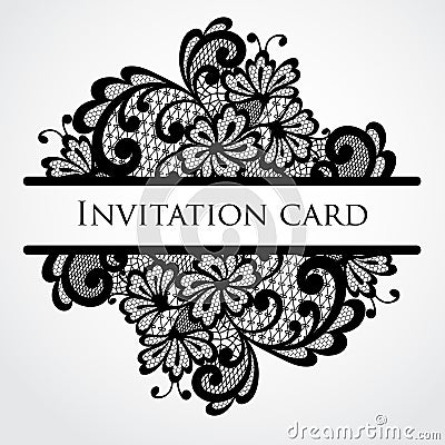 Vector lace card Vector Illustration