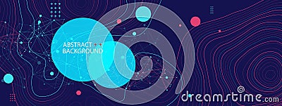 Vector landscape geodesy topography map background. Line texture pattern Vector Illustration