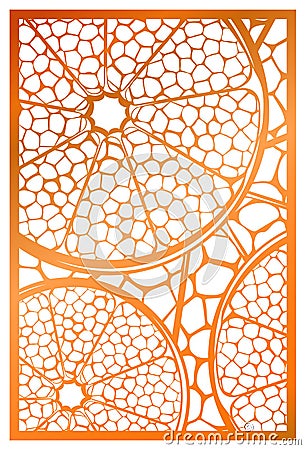 Vector Laser cut panel. Abstract natural Pattern with section of Vector Illustration