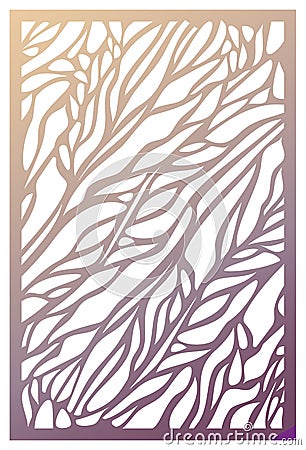 Vector Laser cut panel. Abstract Pattern template for decorative Vector Illustration