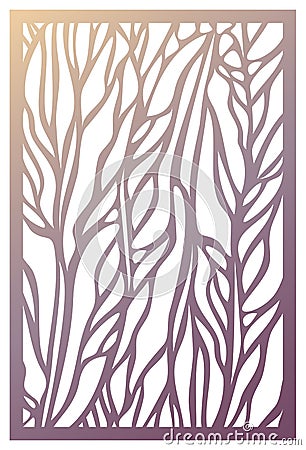 Vector Laser cut panel. Abstract Pattern template for decorative Vector Illustration