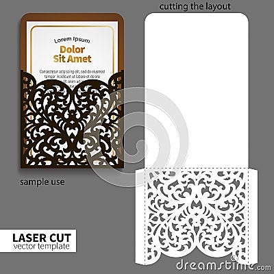 Vector laser cutting. Vector Illustration