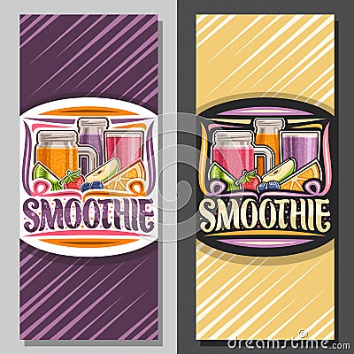 Vector layouts for Fruit Smoothie Vector Illustration