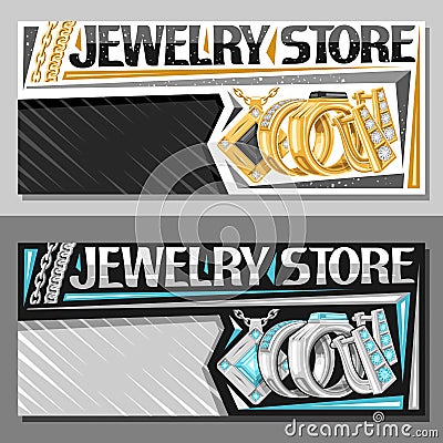 Vector layouts for Jewelry Store Vector Illustration