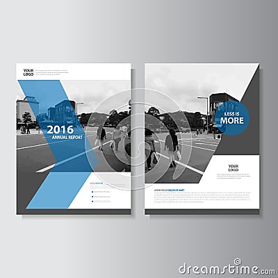 Vector Leaflet Brochure Flyer template a4 size design, annual report book cover layout design, Abstract blue presentation Vector Illustration