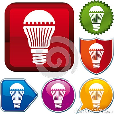 Vector led lamp icon Stock Photo