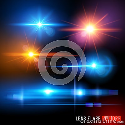 Vector Lens Flare Set Vector Illustration