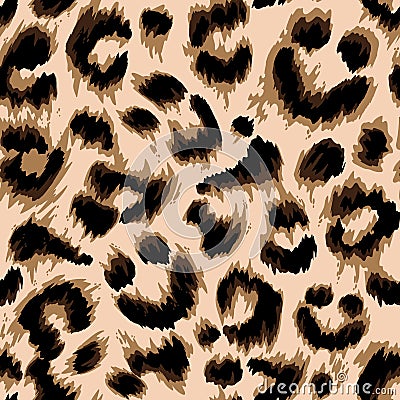 Vector leopard skin tiled repeat pattern Vector Illustration