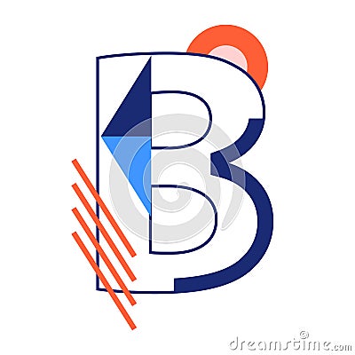 Vector letter B Vector Illustration