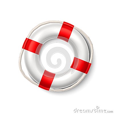 Vector life buoy safety ring lifeguard resqcuer Vector Illustration