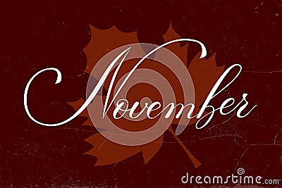 Vector lifestyle lettering hello November Vector Illustration