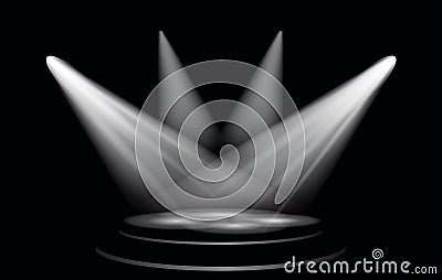 Vector Light Effect Spotlight with Transparent Background Vector Illustration