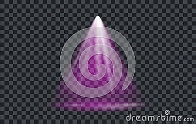 Vector Light Effect Spotlight with Transparent Background Vector Illustration