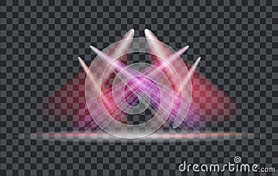 Vector Light Effect Spotlight with Transparent Background Vector Illustration