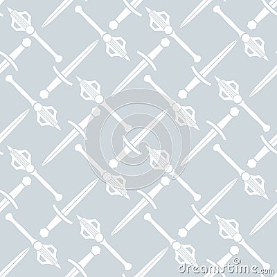 Medieval cold steel arms pattern Vector Illustration