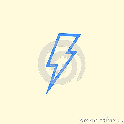 Vector lightning bolt icon Vector Illustration