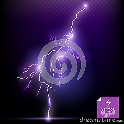 Vector Lightning special effect Vector Illustration