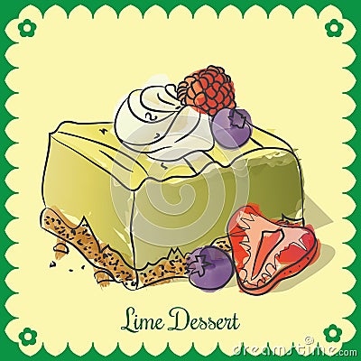 Vector lime dessert Vector Illustration