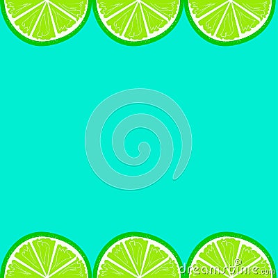 Vector limes frame, summer design Vector Illustration