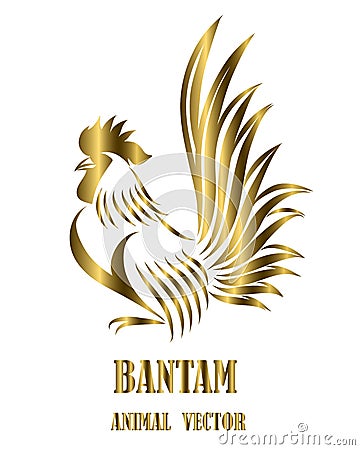 Logo of a bantam. It is standing eps 10 Vector Illustration