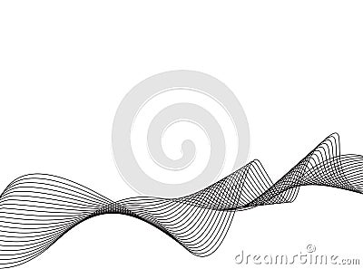 Vector line art waves Vector Illustration