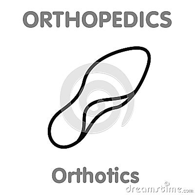 Vector line icon orthopedic orthotics Stock Photo