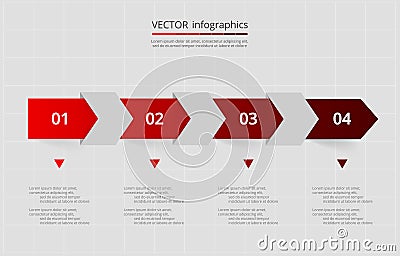 Vector lines arrows infographic. Vector Illustration