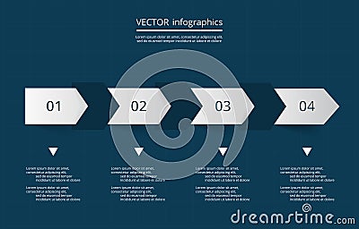 Vector lines arrows infographic. Vector Illustration