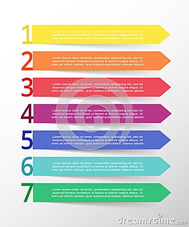 Vector lines arrows infographic. Vector Illustration