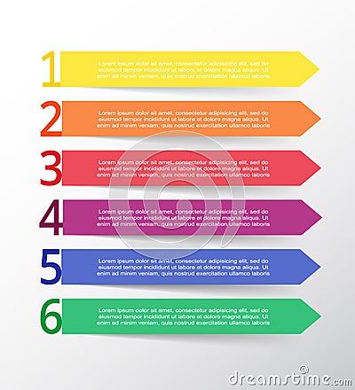 Vector lines arrows infographic. Vector Illustration