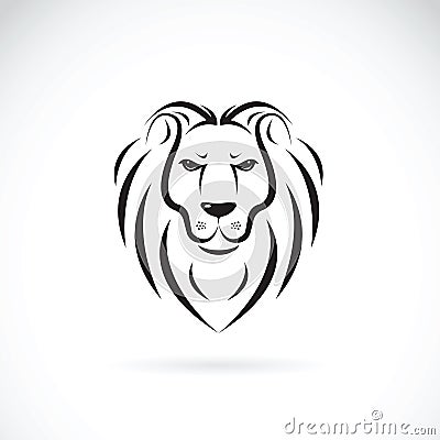 Vector of a lion head design on white background. Vector Illustration